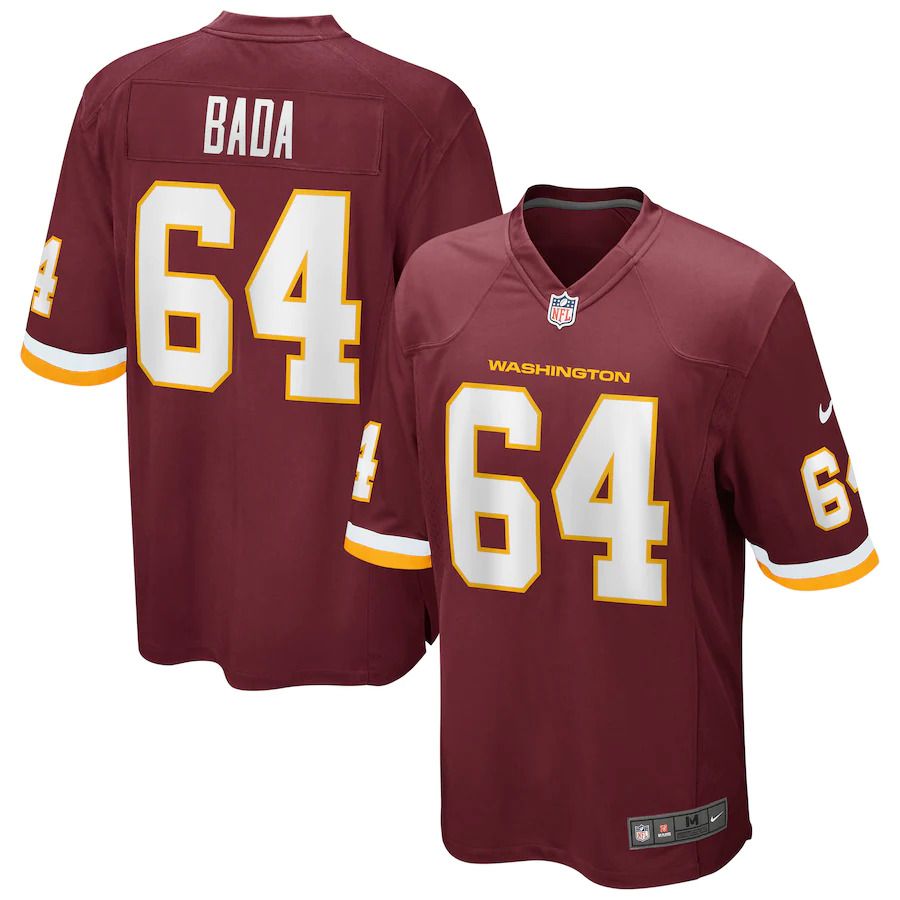 Men Washington Redskins #64 David Bada Nike Burgundy Game Player NFL Jersey->washington redskins->NFL Jersey